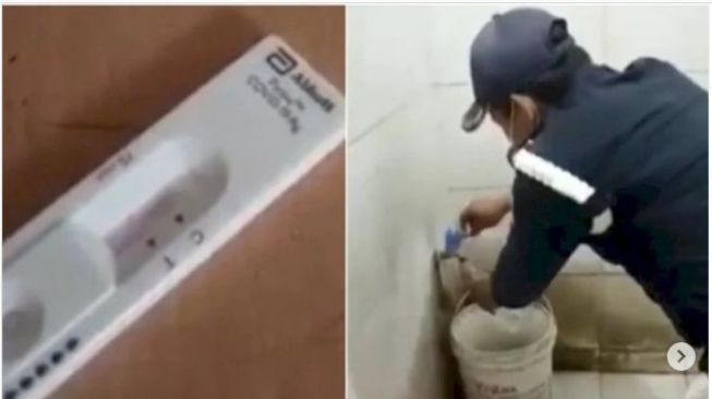 Viral di media sosial Instagram air keran dinyatakan positif covid-19 setelah dilakukan uji coba oleh seorang satpam.