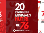 Twibbon Minimalis HUT RI 76