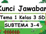 KUMPULAN Kunci Jawaban Tema 1 Kelas 3 SD Subtema 3 dan 4, Halaman 99 Sampai 187, LENGKAP!
