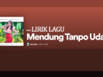 Lirik lagu mendung tanpo udan