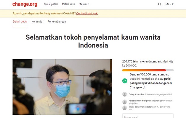 LINK Petisi Selamatkan dr Richard Lee, Sudah 250 Ribu Orang Tanda Tangan, Klik Change.org