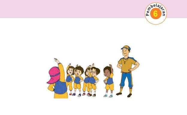Kunci Jawaban Tema 2 Kelas 1 Halaman 45 46 49 51 52 53 54 55, Subtema 1 Gemar Berolah Raga: Pembelajaran 6
