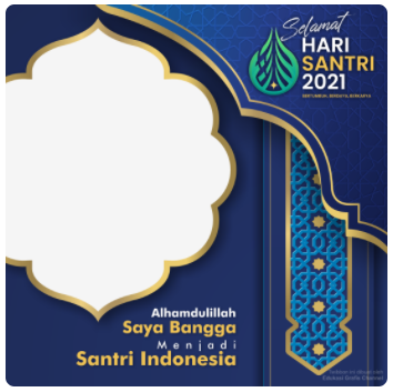 Twibbon Hari Santri 2021 - Desain 6 - Edukasi Grafis