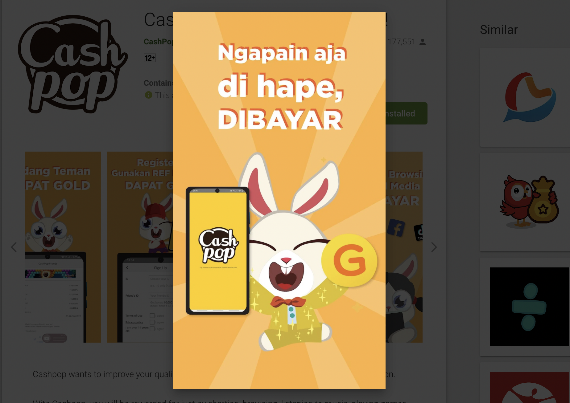 Gak Perlu Nuyul, Aplikasi Penghasil Uang Cashpop Pasti Membayar, Transfer ke DANA, LinkAja, Shopee Pay hingga Pulsa