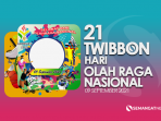 Twibbon bingkai Foto Hari Olah Raga Nasional Haornas 9 September 2021