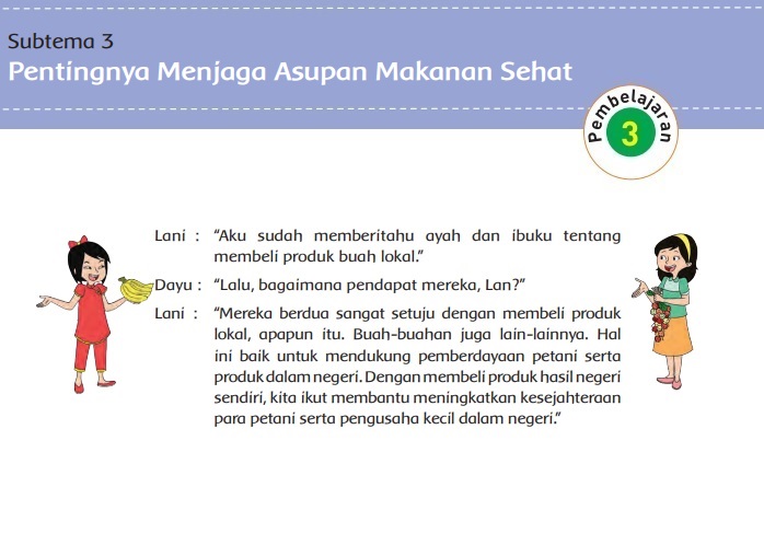 Kunci Jawaban Tema 3 Kelas 5 Halaman 96 97 98, Subtema 3: Pentingnya Menjaga Asupan Makanan Sehat, Pembelajaran 3