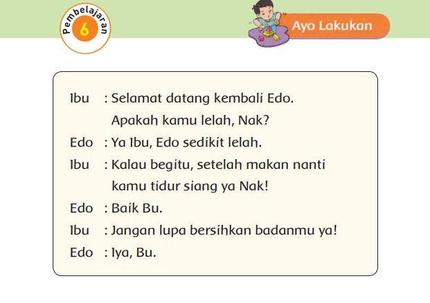 Kunci Jawaban Tema 3 Kelas 1 Halaman 70 71, 72, Subtema 2: Kegiatan Siang Hari, Pembelajaran 6