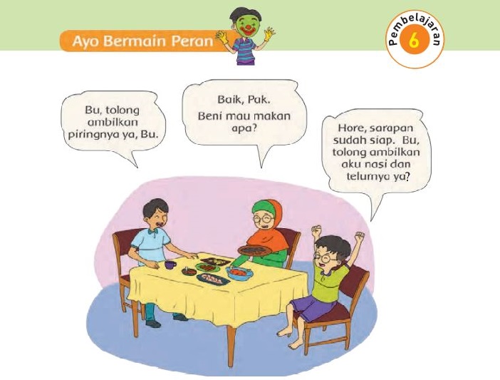 Kunci Jawaban Tema 3 Kelas 1 Halaman 38 39 40, Subtema 1 Kegiatan Pagi Hari: Pembelajaran 6