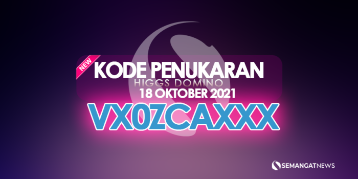 Kode Penukaran Higgs Domno