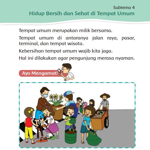 Kunci Jawaban Tema 4 Kelas 2 Halaman 157 159 160 164, Subtema 4: Hidup Bersih dan Sehat di Tempat Umum, Pembelajaran 1