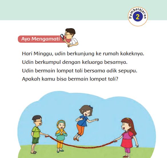 Kunci Jawaban Tema 4 Kelas 1 Halaman 98, Subtema 3: Keluarga Besarku, Pembelajaran 2