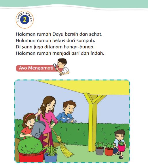 Kunci Jawaban Tema 4 Kelas 2 SD Halaman 12 13 14 15 16 17 18, Subtema 1 Hidup Bersih dan Sehat di Rumah: Pembelajaran 2