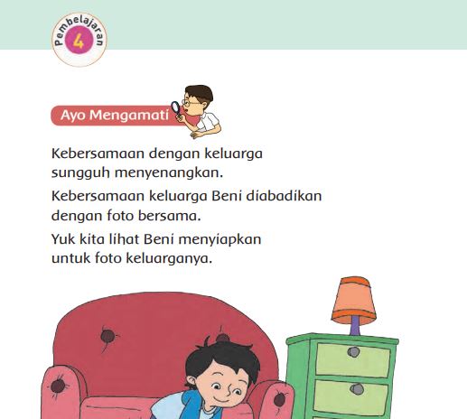 Kunci Jawaban Tema 4 Kelas 1 Halaman 151 dan 152, Subtema 4: Kebersamaan dalam Keluarga, Pembelajaran 4