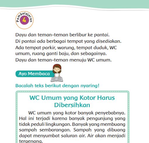 Kunci Jawaban Tema 4 Kelas 2 Halaman 180 181 182 185, Subtema 4: Hidup Bersih dan Sehat di Tempat Umum, Pembelajaran 4