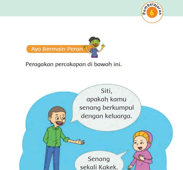 Kunci Jawaban Tema 4 Kelas 1 Halaman 120 dan 121, Subtema 3: Keluarga Besarku, Pembelajaran 6