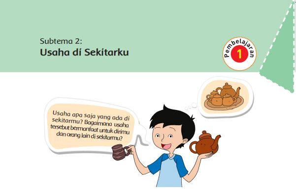 Kunci Jawaban Tema 5 Kelas 6 Halaman 63 64 65 69 70 71 72 73 74, Subtema 2: Usaha di Sekitarku, Pembelajaran 1