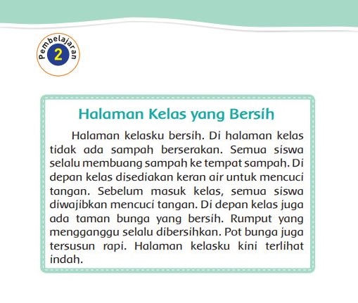 Kunci Jawaban Tema 4 Kelas 2 Halaman 62 63 65, Subtema 2: Hidup Bersih dan Sehat di Sekolah, Pembelajaran 2