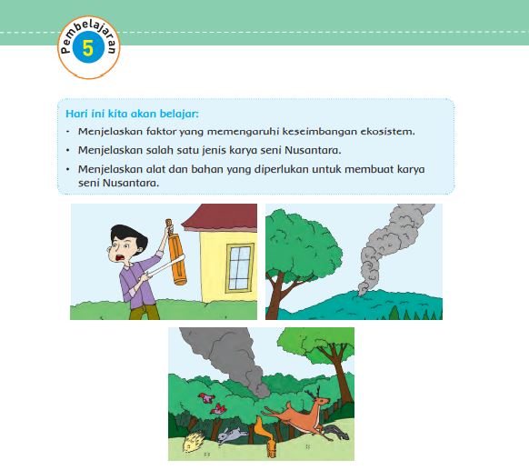 Kunci Jawaban Tema 5 Kelas 5 Halaman 132 133 134 137, Subtema 3: Keseimbangan Ekosistem, Pembelajaran 5
