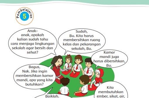 Kunci Jawaban Tema 4 Kelas 2 Halaman 87 88 89 90 91 92 93, Subtema 2: Hidup Bersih dan Sehat di Sekolah, Pembelajaran 5