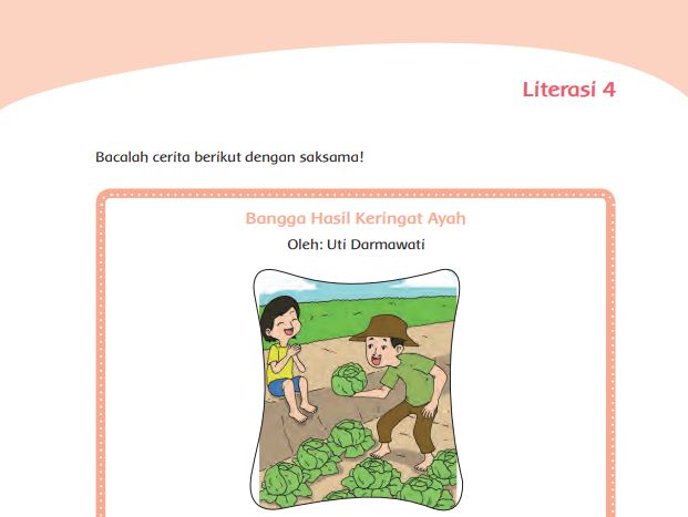 Kunci Jawaban Tema 8 Kelas 4 Halaman 189 190 191, Literasi 4 Bangga Hasil Keringat Ayah
