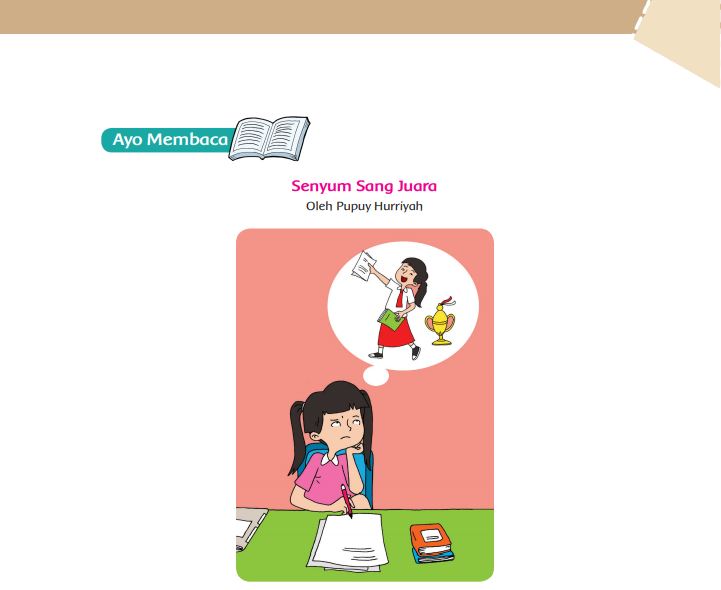 Kunci Jawaban Tema 9 Kelas 6 Halaman 219 dan 220, Aku Cinta Membaca, Senyum Sang Juara