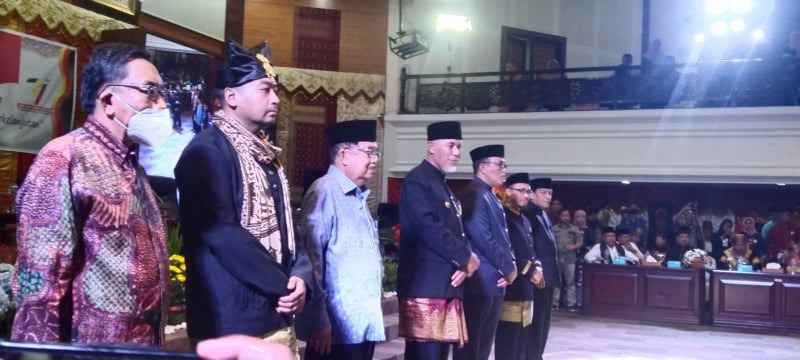 Dr. (H.C.) Drs. H. Muhammad Jusuf Kalla di Hari Ulang Tahun Sumatera Barat ke 77
