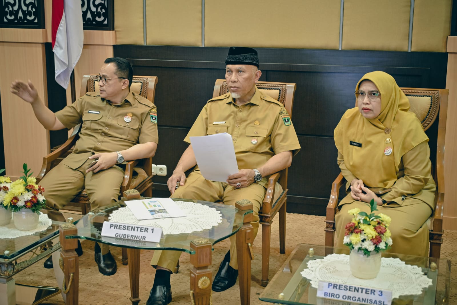 Gubernur Mahyeldi Ansharullah Presentasikan Lilaku 4 GH kepada Tim Penilai Independen KemenPANRB.
