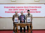 Kabupaten Pesisir Selatan Raih Predikat Opini Wajar Tanpa Pengecualian Dari BPK RI Wakil Bupati Pesisir Selatan, , Apt. Rudi Hariyansyah, S.Si menerima Laporan Hasil Pemeriksaan (LHP) untuk Laporan Keuangan Pemerintah Daerah (LKPD) Tahun Anggaran 2022