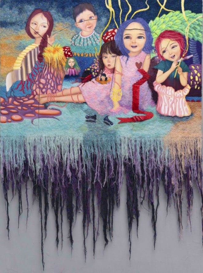 Lukisan Yani, Open Your Heart, Cat Minyak, 95x140 cm, 2018