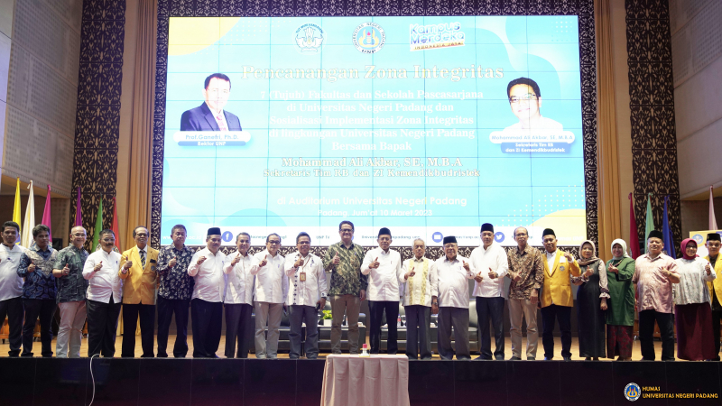 UNP PTN ke Sembilan Mencanangkan Zona Integritas di Indonesia