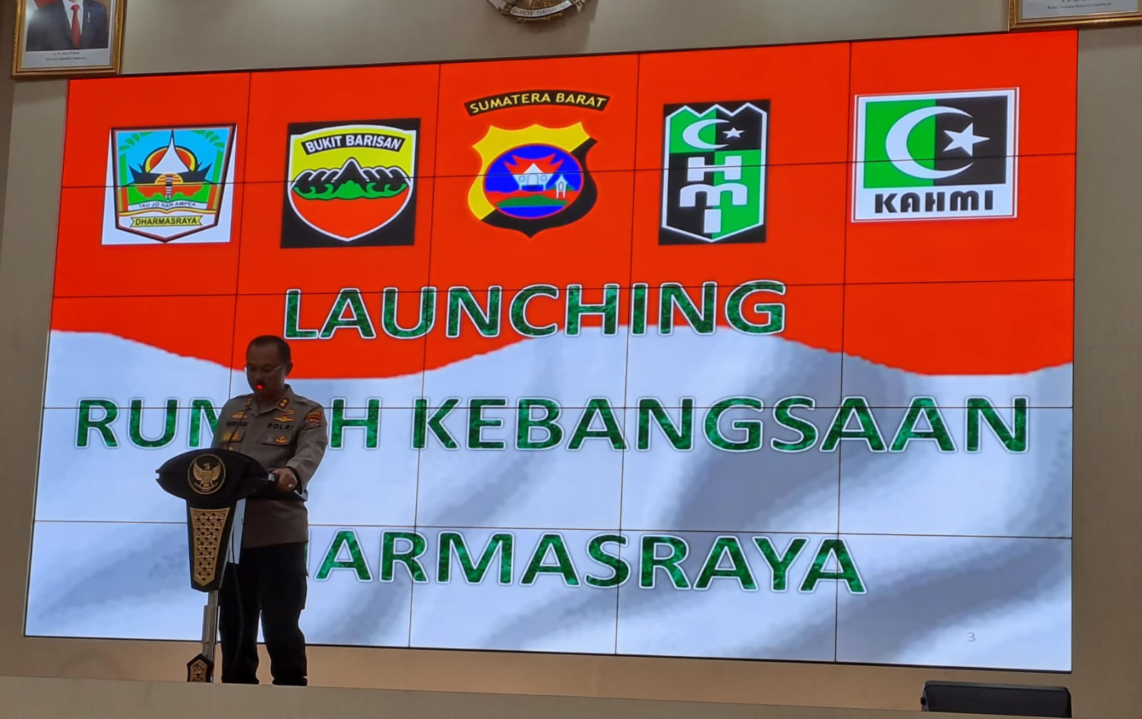 Kapolres Dharmasraya Gandeng Himpunan Mahasiswa Islam Lounching Rumah Kebangsaan