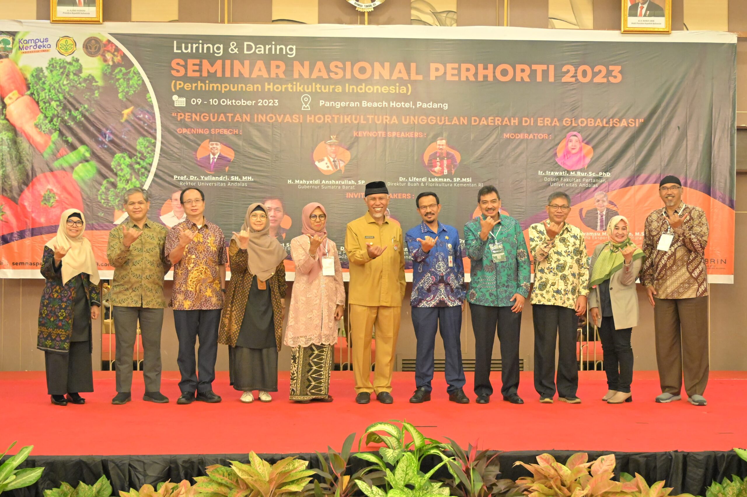Seminar Perhorti 2023, Gubernur Mahyeldi Ansharullah Pastikan Riset dan Inovasi Hortikultura Penting demi Kesejahteraan Petani Sumbar