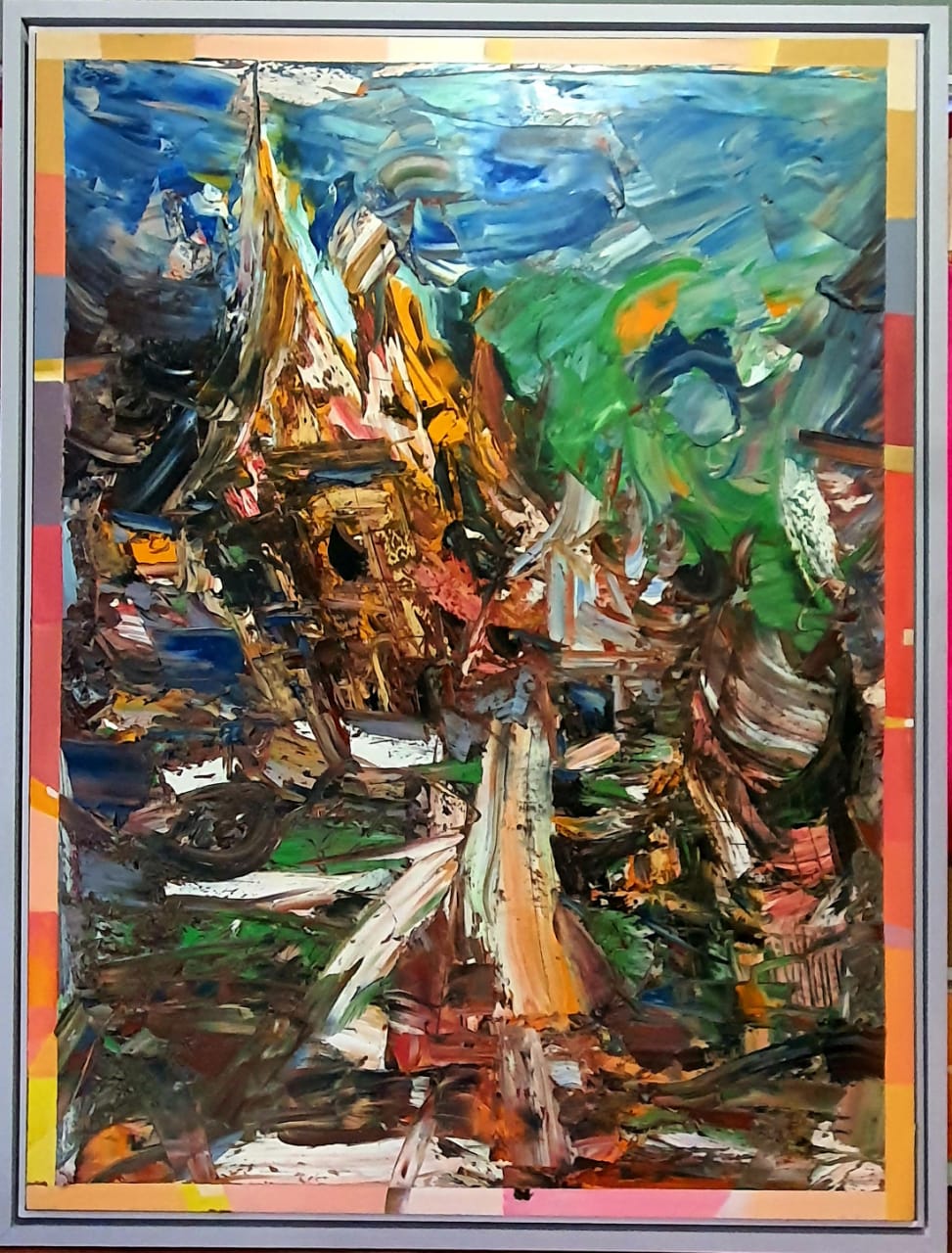 Hamzah, “Menua, 200x140 CM. Cat minyak, 2020