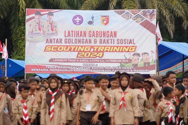 Pemerintah Kabupaten Solok Selatan Apresiasi kegiatan Latihan Gabungan dan Kemah Bakti Pramuka Kwartir Cabang 0319