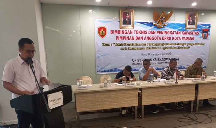 DPRD Kota Padang Gelar Bimtek Pimpinan dan Anggota untuk Pertanggungjawaban Keuangan Akuntabel