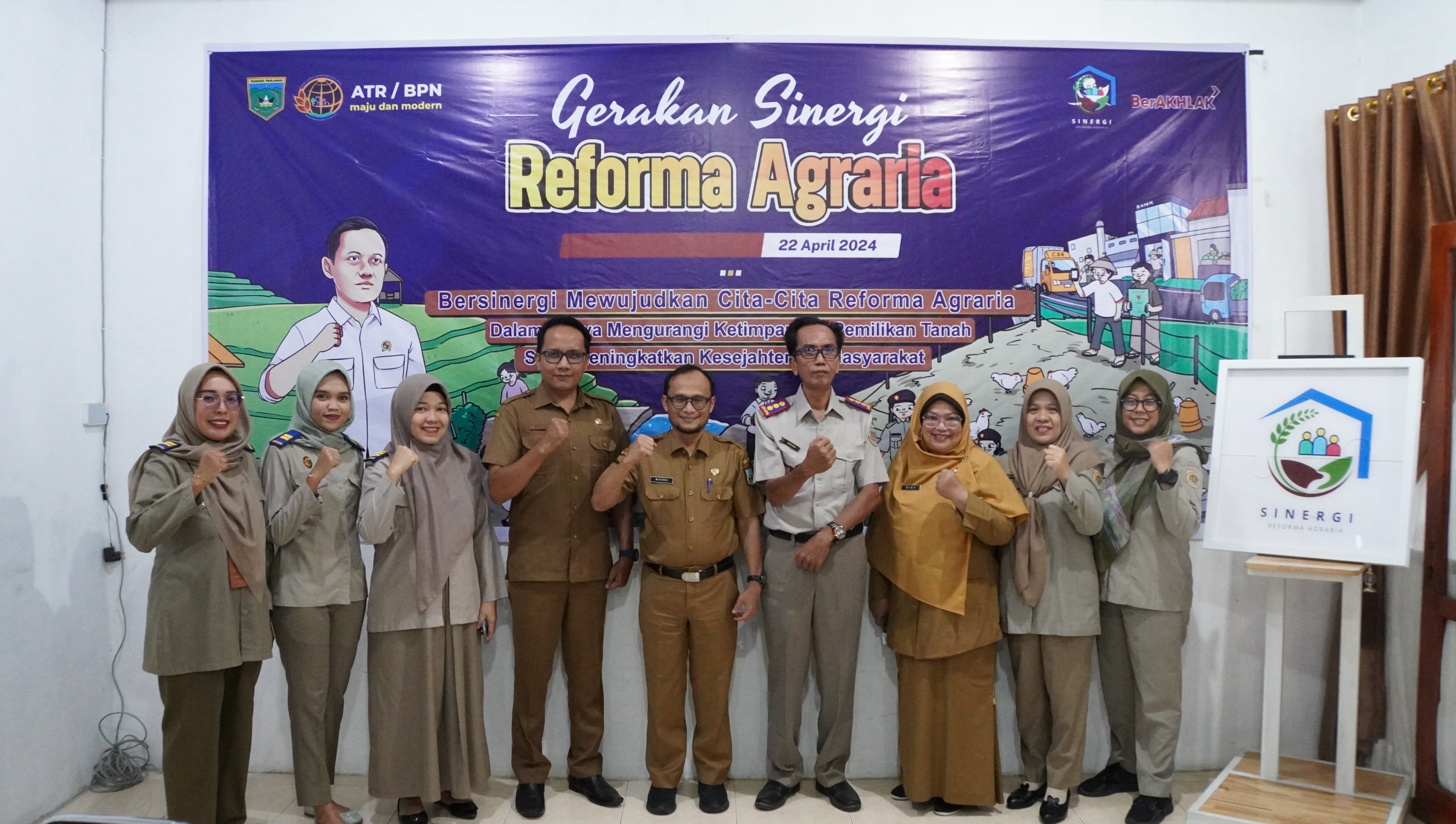 BPN Padang Panjang Gelar Deklarasi dan Pemasangan Puzzel GSRA 2024.
