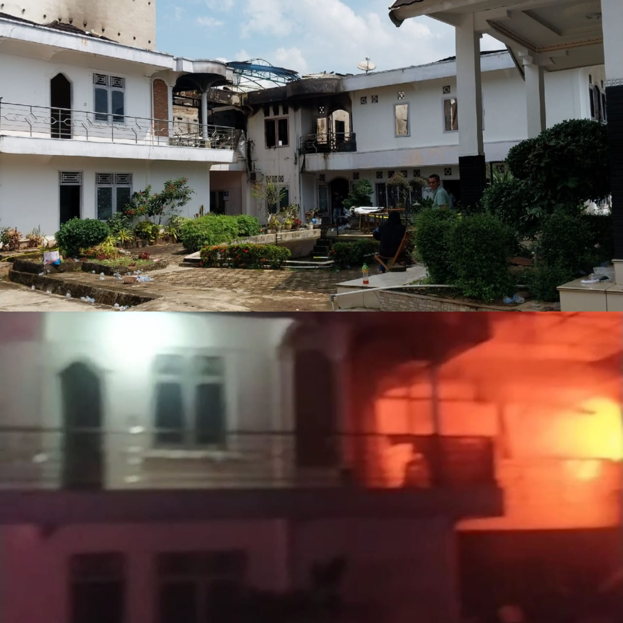 Rumah Bupati Dharmasraya Periode 2010-2015 Ir. H.Adi Gunawan, MM Dilalap Si Jago Merah