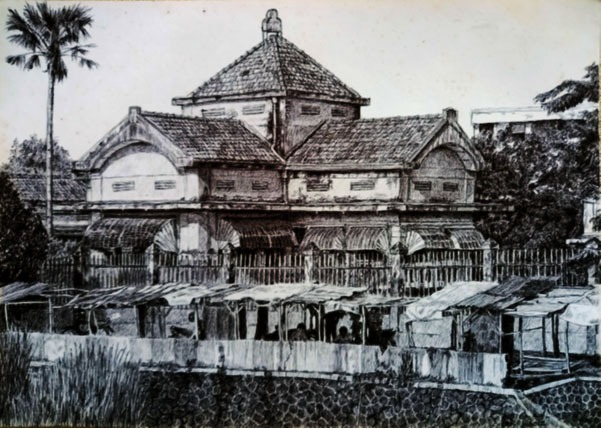 Rumah Kembar# Kudus, 21,0 x 29,7 cm, ballpoint di atas kertas, 2012
