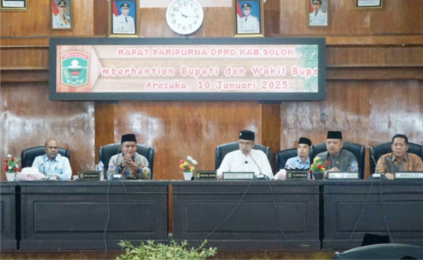 DPRD Kabupaten Solok Umumkan Akhir Masa Jabatan dan Bupati-Wakil Bupati Periode 2025-2030