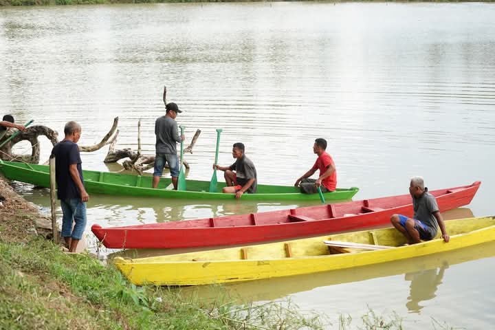 Pemuda Nagari Taluak Kabupaen Tanah Datar Gelar Pacu Biduak