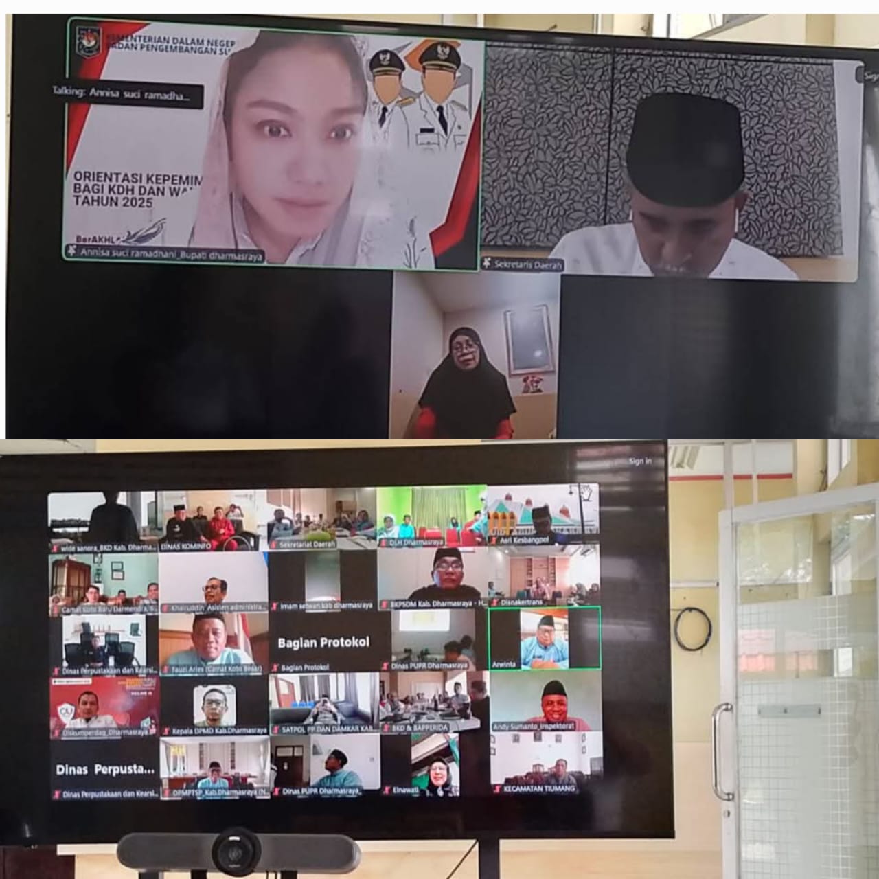 Annisa Suci Ramadhani Pimpin Rapat Perdana Secara Virtual dari Yogyakarta