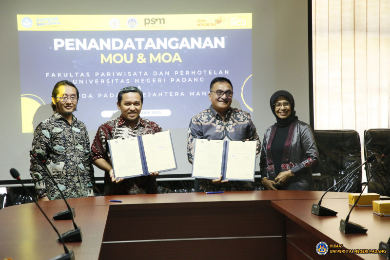 Tandatangan MoU dan MoA, UNP FPP Resmi Jalin Kerja Sama dengan Perumda Padang Sejahtera Mandiri