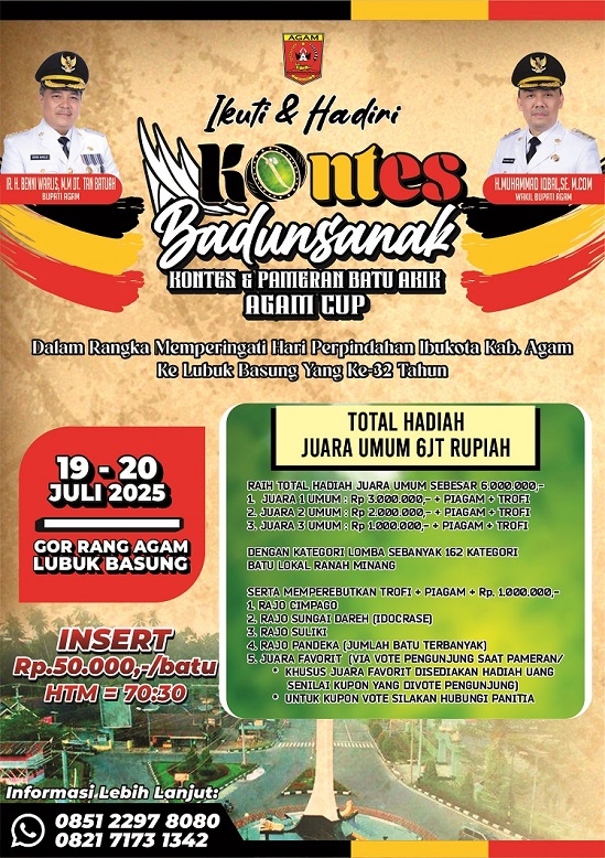 Kontes dan Pameran Akik Agam Cup Akan Digelar, Sajikan Sensasi Baru Bagi Pecinta Akik