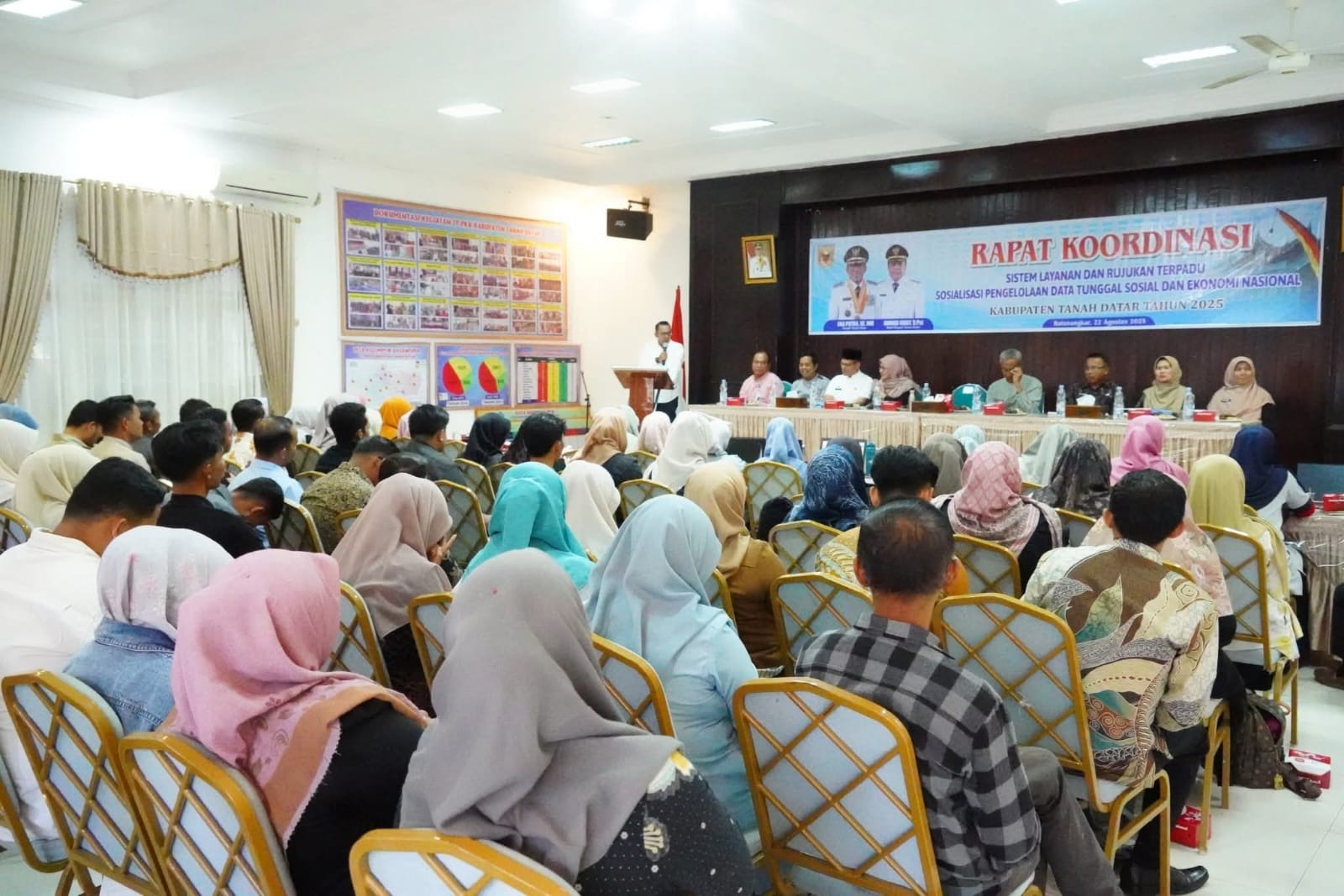 Bupati Tanah Datar Eka Putra Buka Rakor SLRT dan Sosialisasi DTSEN
