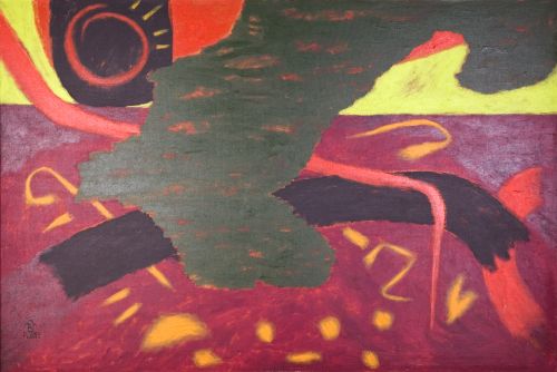 Lukisan Nashar “Larut Malam” , 137 cm x 88 cm, 1977