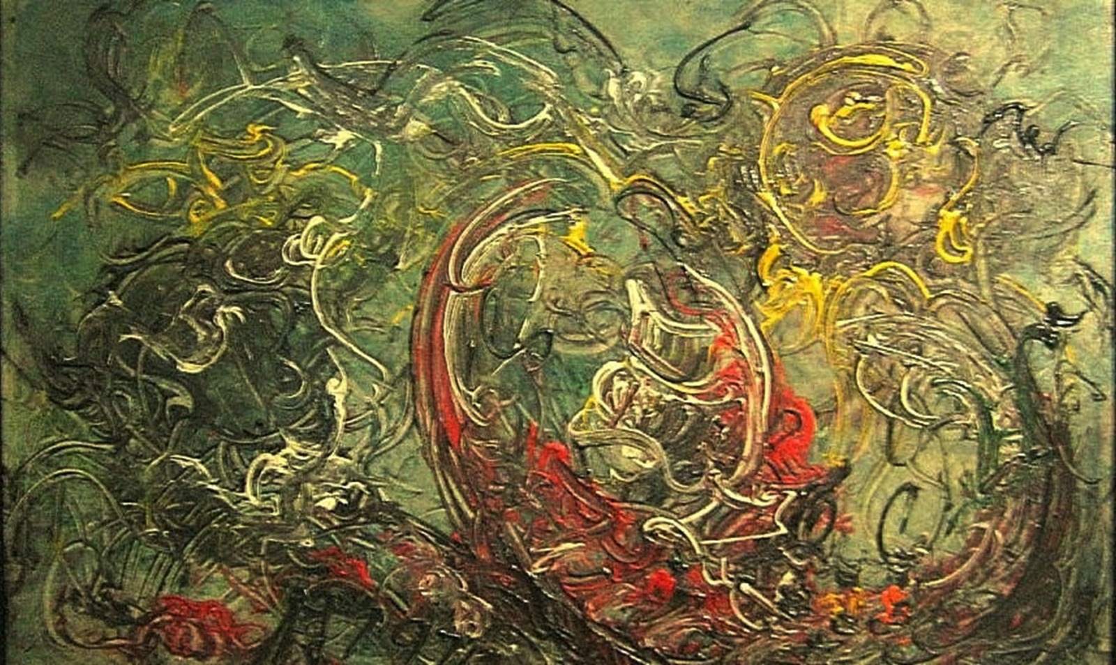 Lukisan Sang Maestro Affandi, Perahu dan Matahari, 92cm X 137cm, 1971