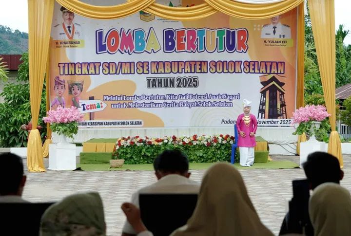 Lomba Bertutur, Dinas Perpustakaan Solok Selatan Cetak Generasi Cinta Baca dan Bangga Budaya