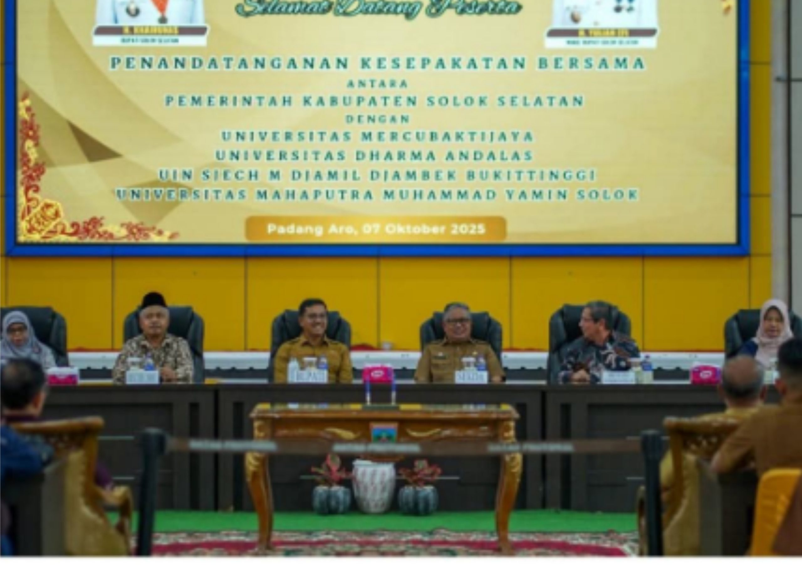 Pemerintah Kabupaten Solok selatan Teken Nota Kesepahaman dengan 4 Universitas Tingkatkan Pengembangan SDM