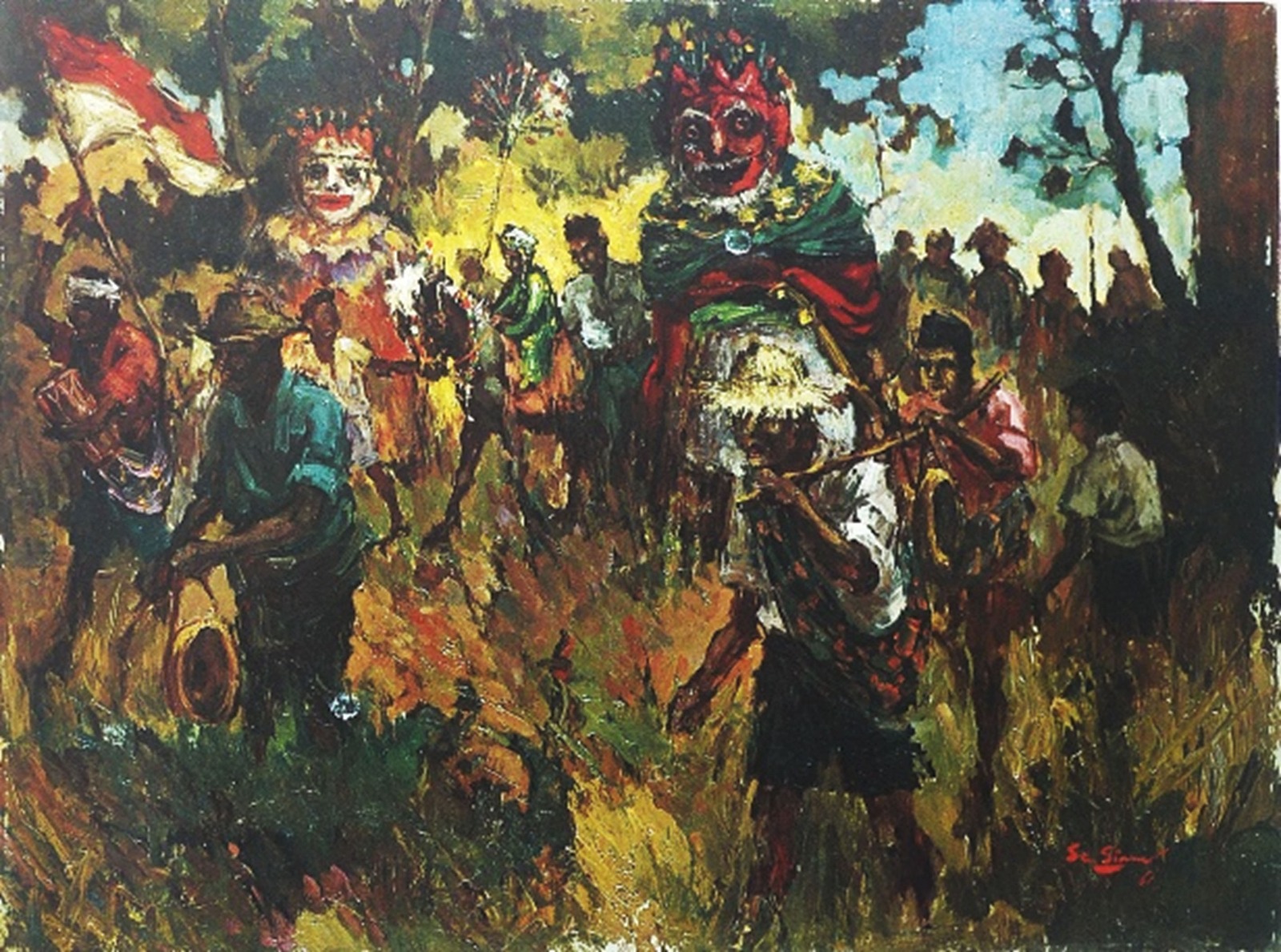 Lukisan Chris Suharso Kitanan, oil on board,  1961
