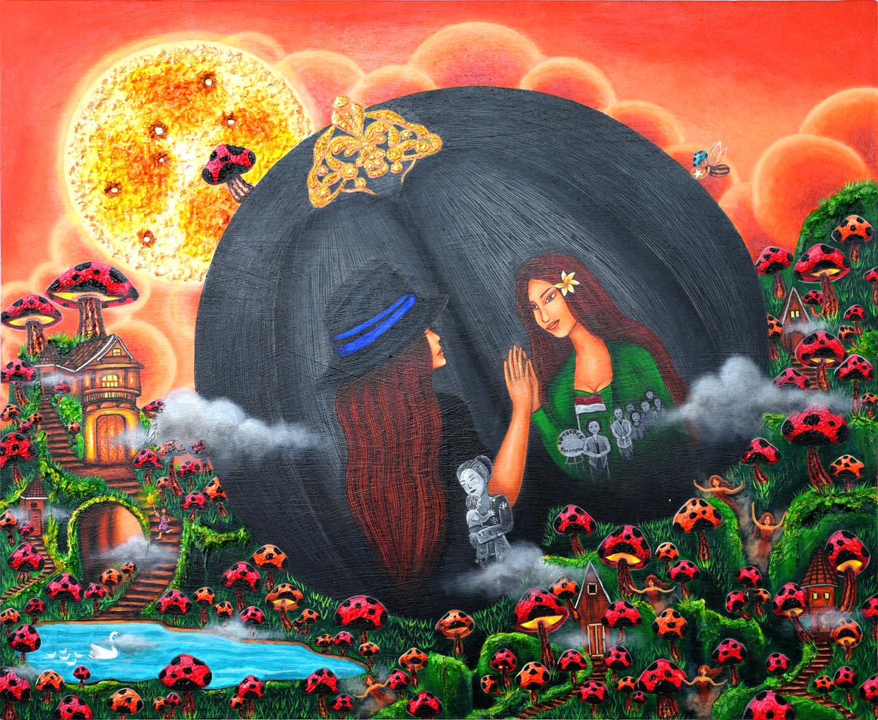 Lully Tutus, Rikma, 90 x 110 cm, Acrylic, 2025